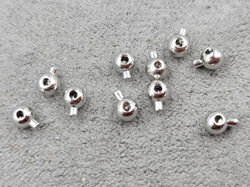 Зажим 3,5 мм *one touch* 10 шт колір сталь гіпоалергений сплав