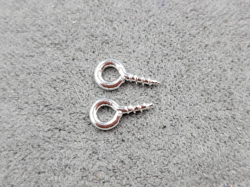 Штіфт 4*8 мм 10 шт колір срібло (гіпоалергений сплав)