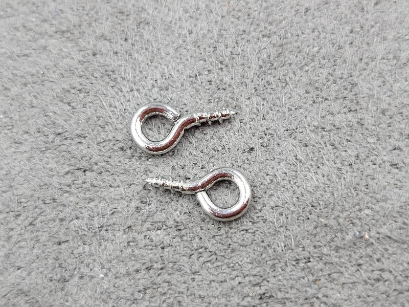 Штіфт 4*8 мм 10 шт колір сталь (гіпоалергений сплав)