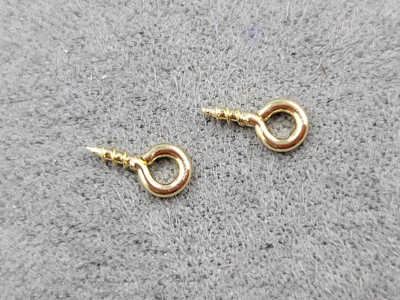 Штіфт 4*8 мм 10 шт колір золото (гіпоалергений сплав)