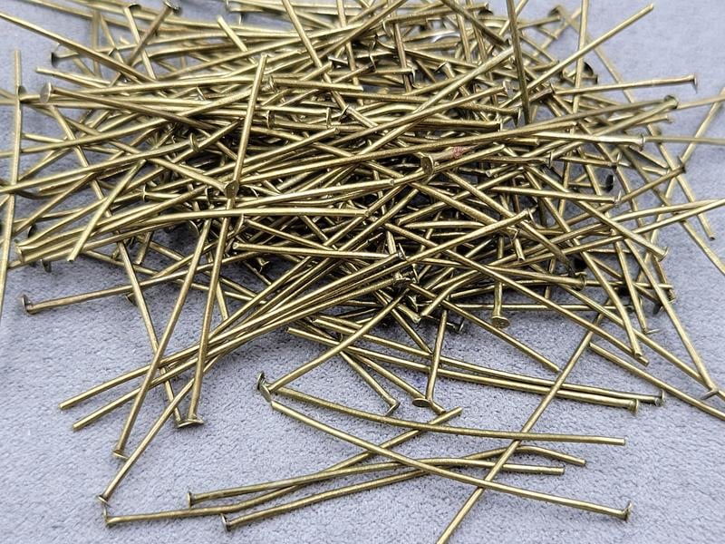 Гвоздики 4 см колір бронза 100 грамм