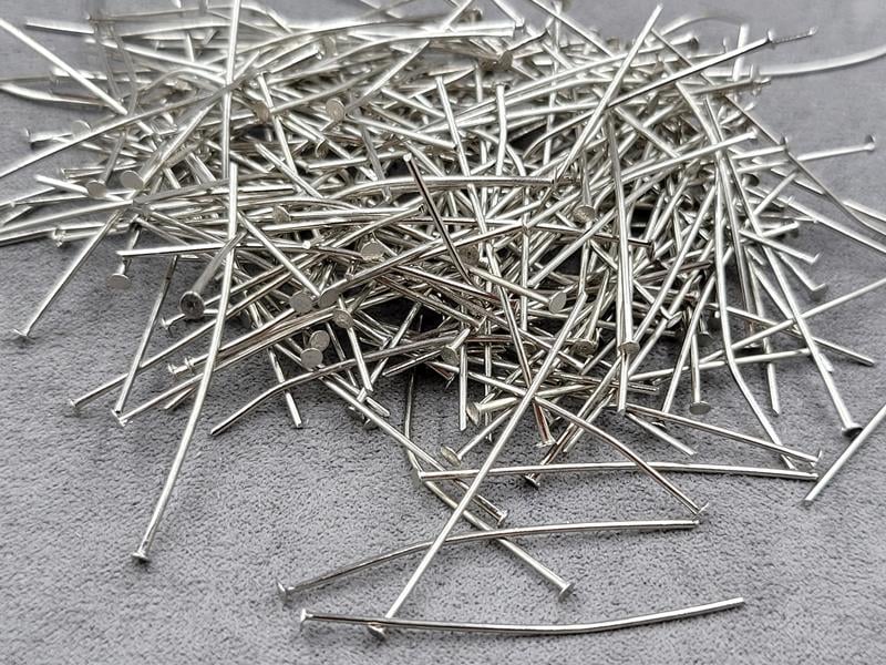 Гвоздики 4 см колір сталь 100 грамм