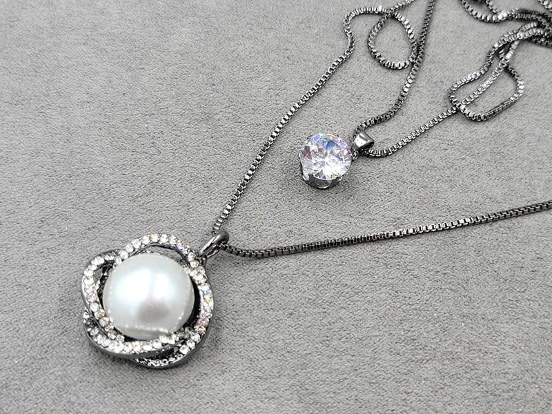 Кулон 2-ий 60 см+70 см колір чорний