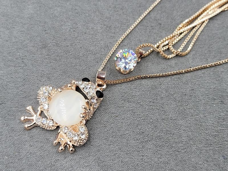 Кулон 2-ий 60 см+70 см колір золото