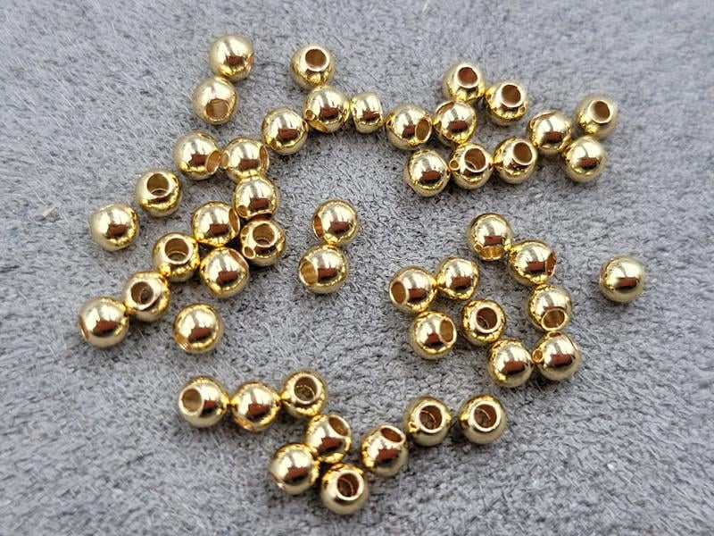 Кулі 3 мм 100 шт. колір золото (гіпоалергений сплав)
