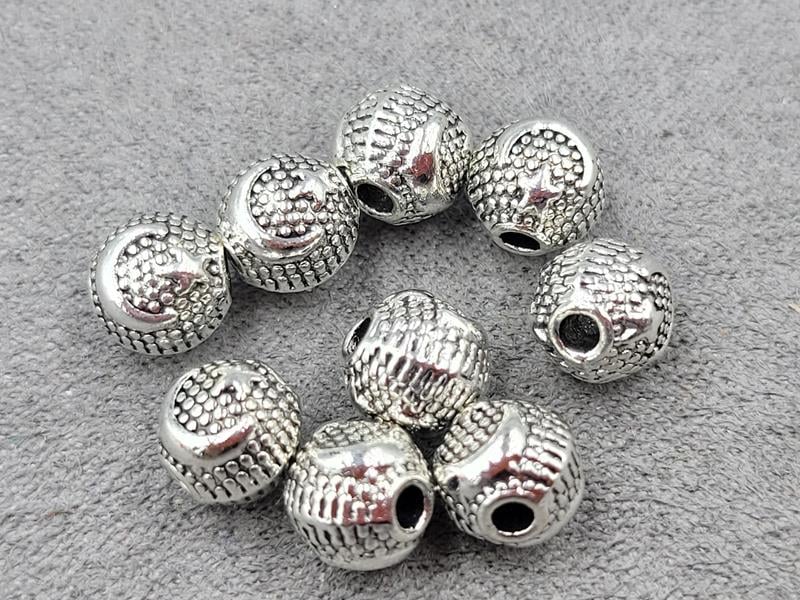 Бусина куля 7,5 мм 18 шт металічна