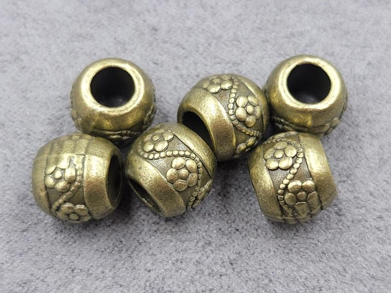 Бусина 8*9 мм отв. 4,4 мм 12 шт колір бронза