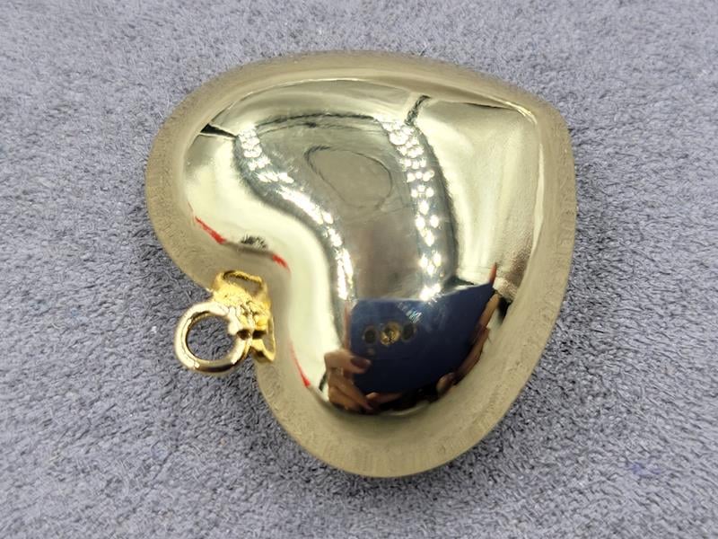 Підвіска 30 мм колір лимонне золото (гіпоалергений сплав)