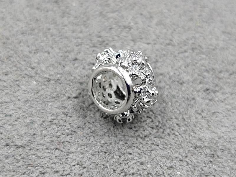 Бусина 6*8 мм колір сталь (гіпоалергений сплав)