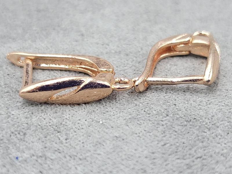 Швенза 4*15 мм колір рожеве золото 1 пара