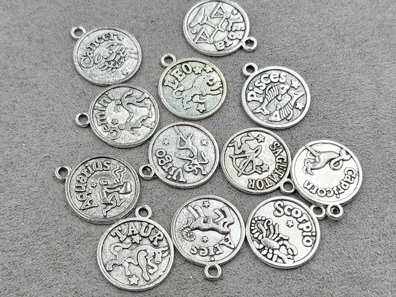 Підвіска *знаки зодіаку* 12 шт металічна