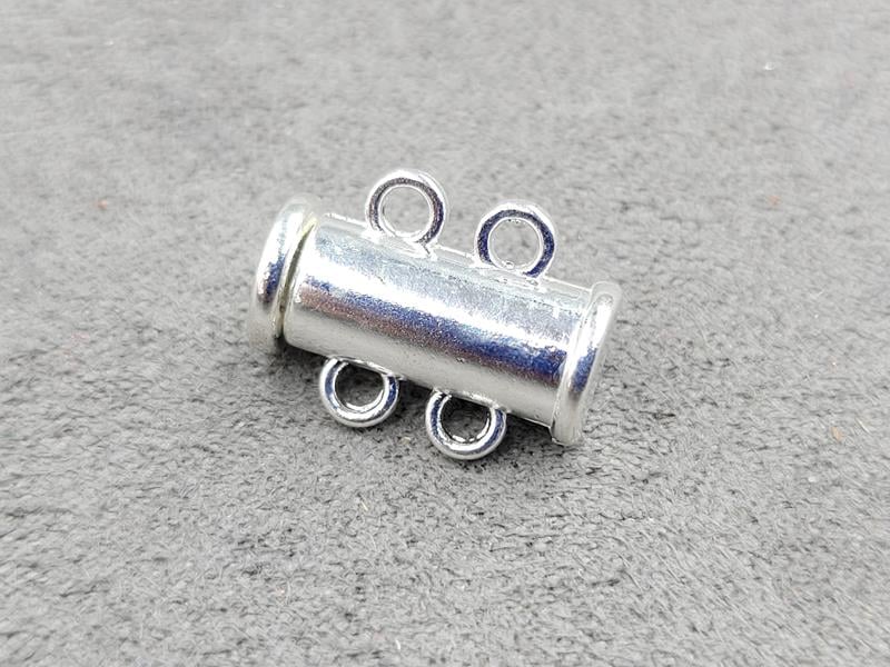 Замок магнітний 6*15 мм на 2 лінії колір срібло