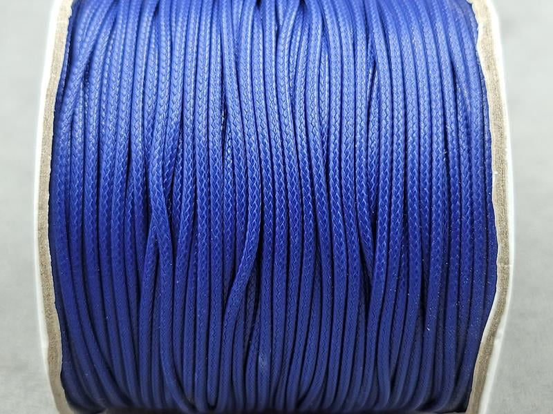 Шнур вощенный 1 мм 100 ярдов синий