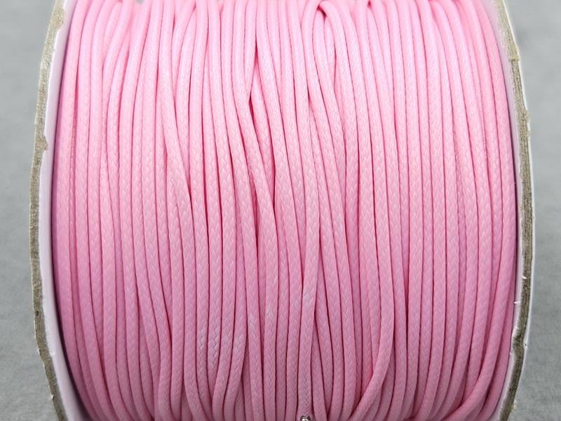 Шнур вощений 1 мм 100 ярдів рожевий
