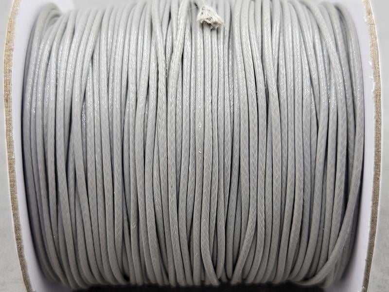 Шнур 0,8 мм вощений 100 ярдов сірий