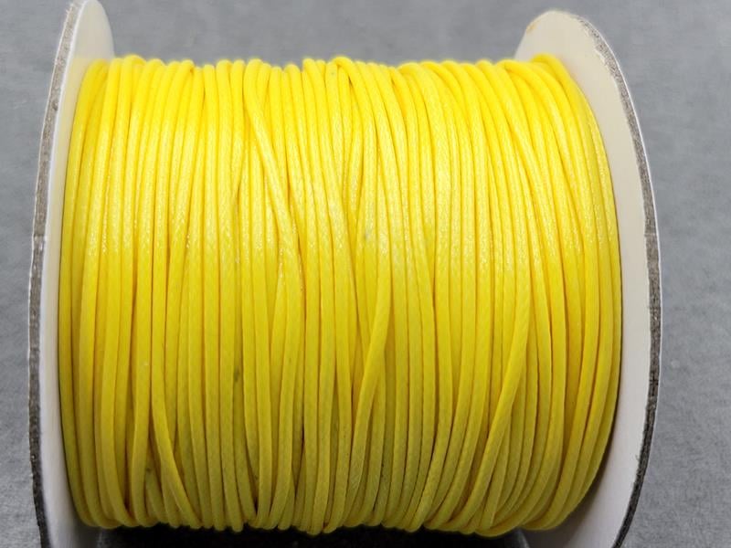 Шнур вощений 1 мм 100 ярдів жовтий