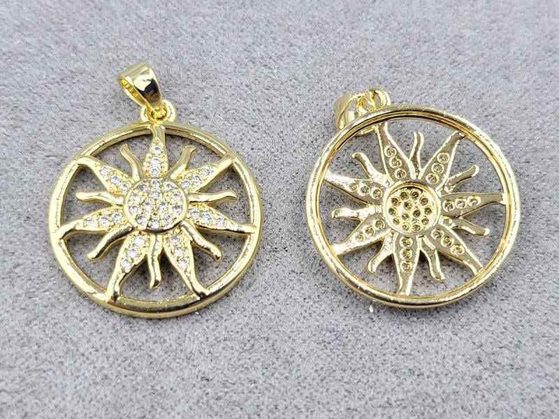 Підвіска 20 мм колір лимонне золото (гіпоалергений сплав)