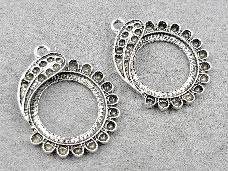 Підвіска 30*36 мм всередині 22 мм 5 шт ( з отвором під стрази)