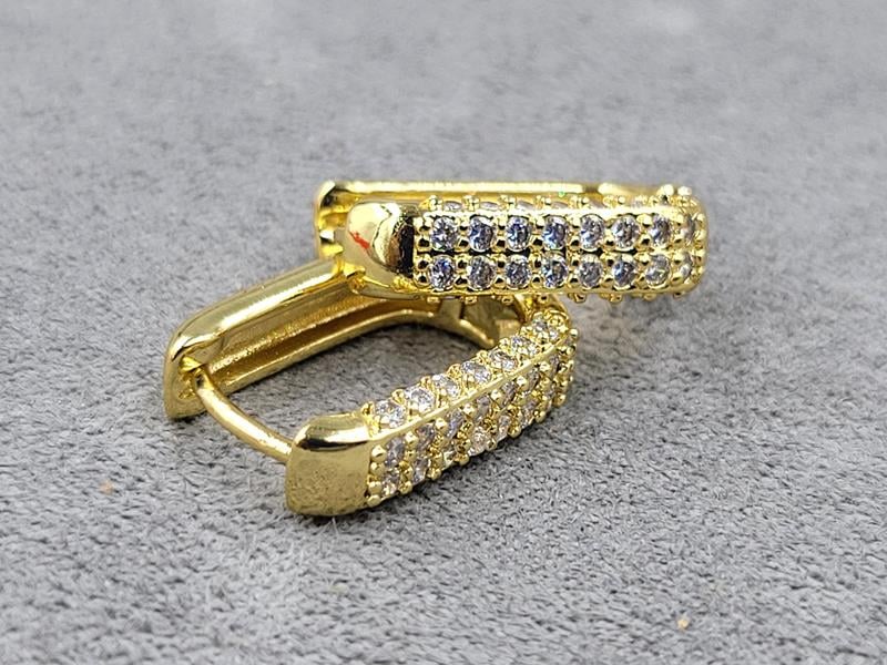 Швенза 5*18 мм колір лимонне золото (гіпоалергений сплав)