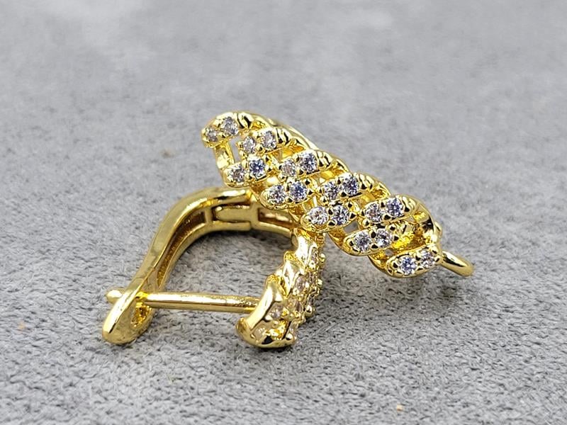 Швенза 5*18 мм колір лимонне золото (гіпоалергений сплав)