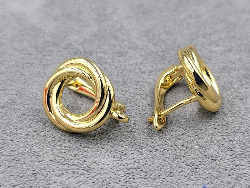 Швенза 13*16 мм колір лимонне золото (гіпоалергений сплав)