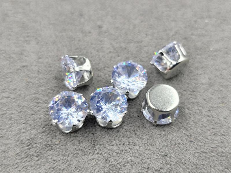 Бусина 8 мм 20 шт колір срібло