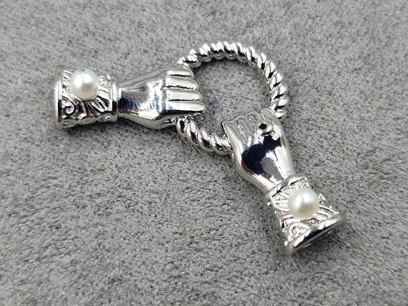 Конектор 12*32 мм колір сталь (гіпоалергений сплав)