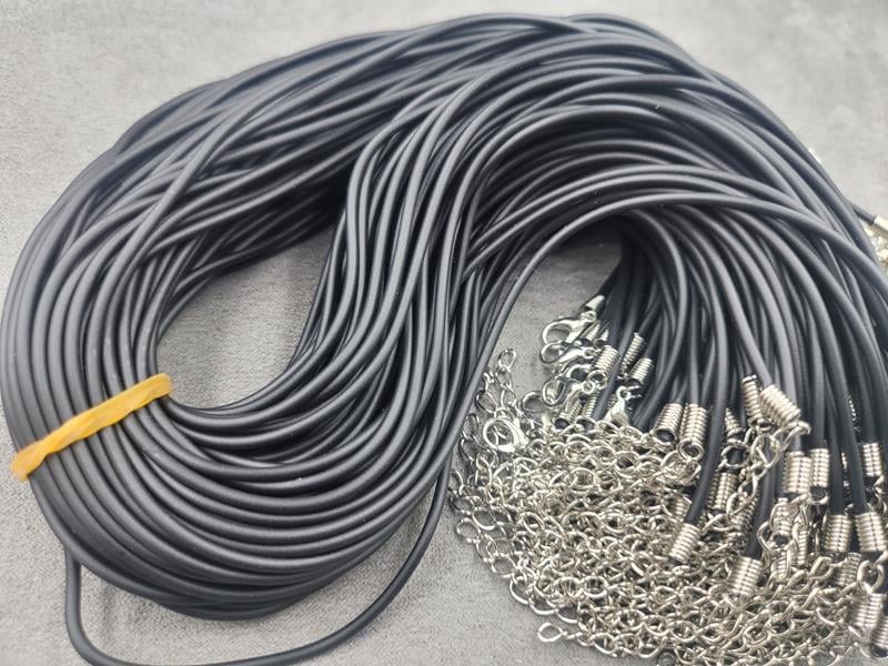 Шнурки 2 мм 100 штук 45 см каучук