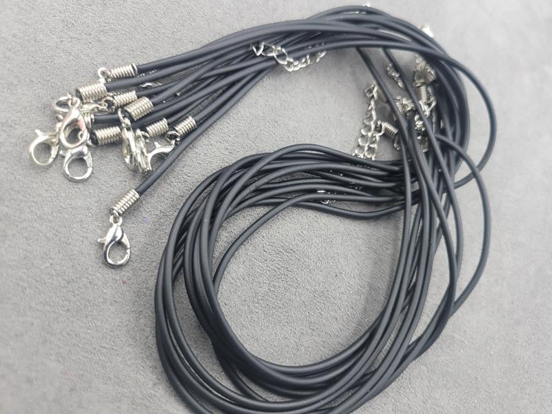 Шнурки 2 мм 45 см 10 штук каучук