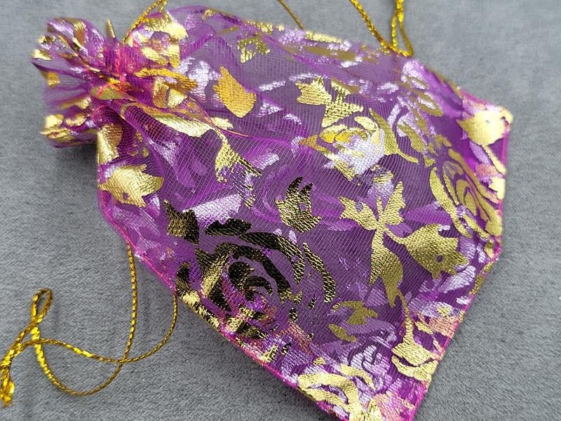 Мішечки з органзи 9*12 см 100 штук бузкові