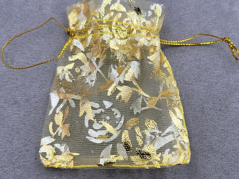 Мішечки з органзи 7*9 см 100 штук золоті