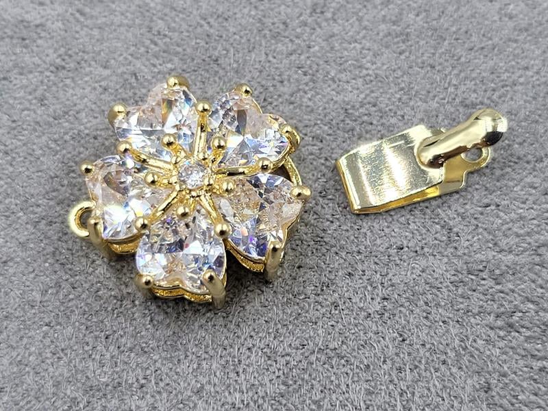 Замок 14 мм колір лимонне золото (гіпоалергенний сплав)