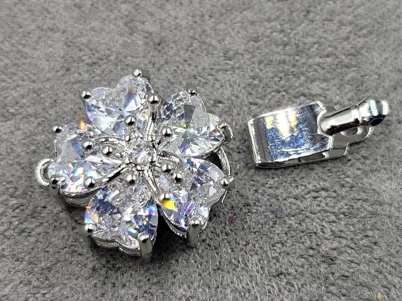 Замок 16 мм колір сталь (гіпоалергенний сплав)