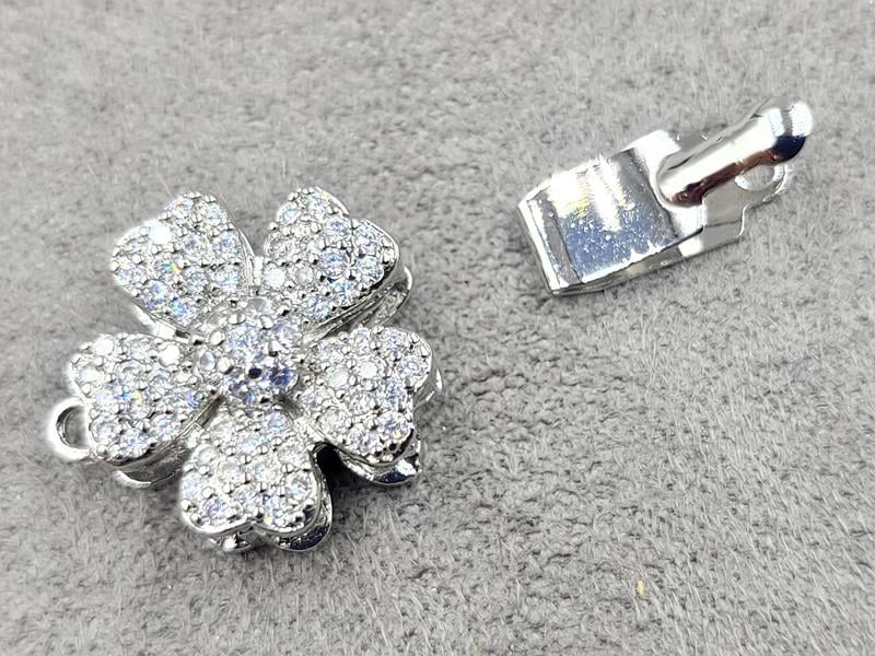 Замок 14 мм колір сталь (гіпоалергенний сплав)