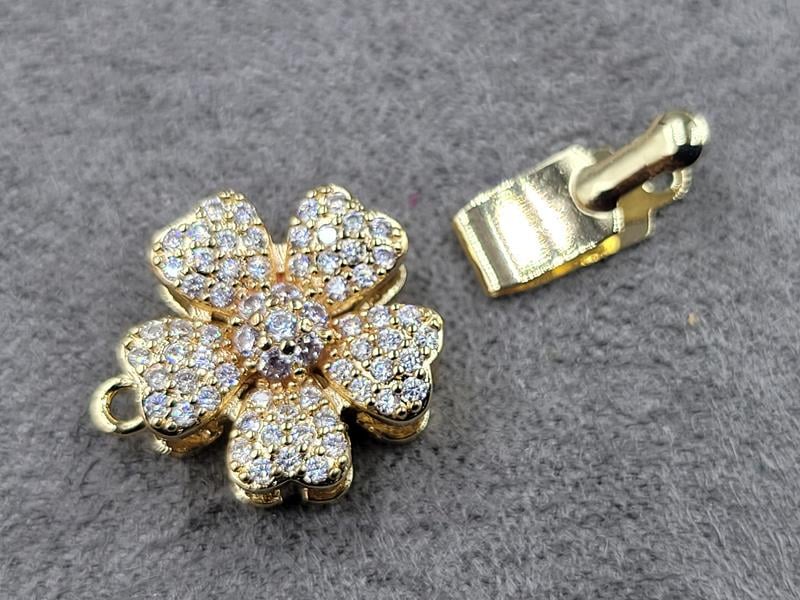 Замок 16 мм колір лимонне золото (гіпоалергенний сплав)