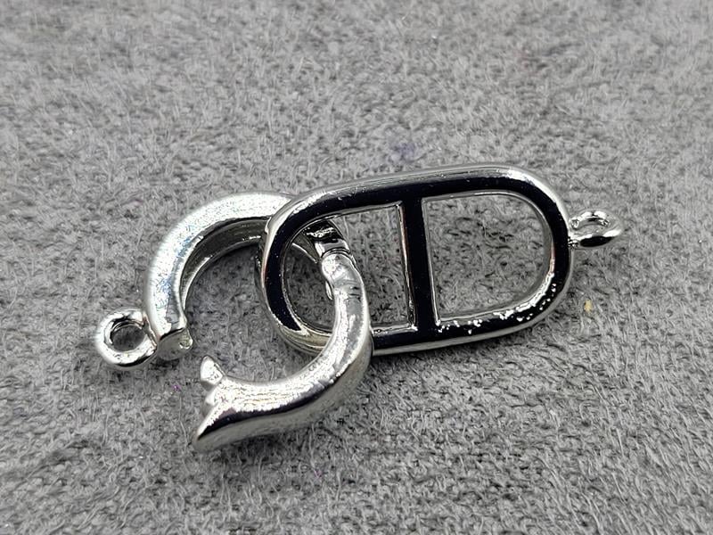 Замок 8*16 мм +10 мм колір сталь (гіпоалергенний сплав)