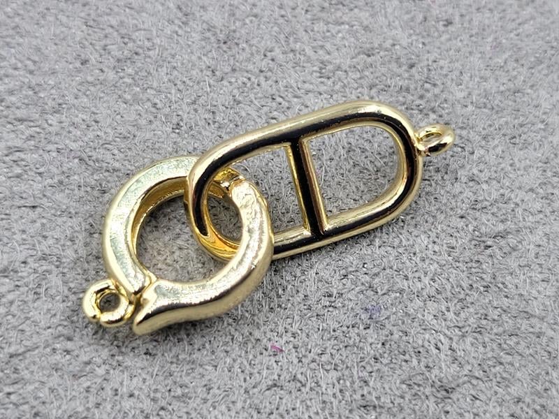 Замок 8*16 мм +10 мм колір золото (гіпоалергенний сплав)