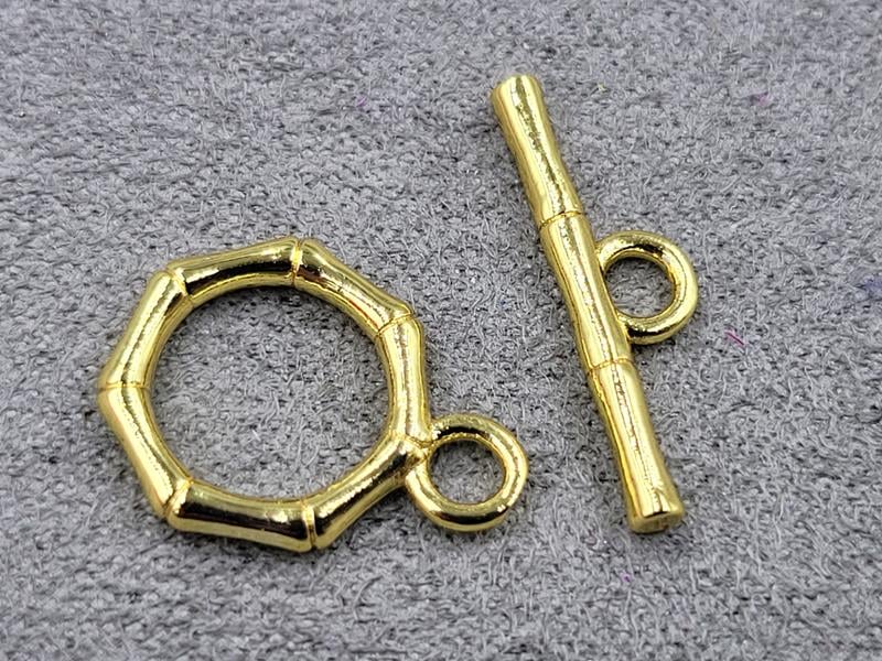 Замок тогл 12 мм колір лимонне золото (гіпоалергенний сплав)