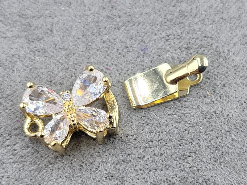 Замок 10*16 мм колір лимонне золото (гіпоалергенний сплав)