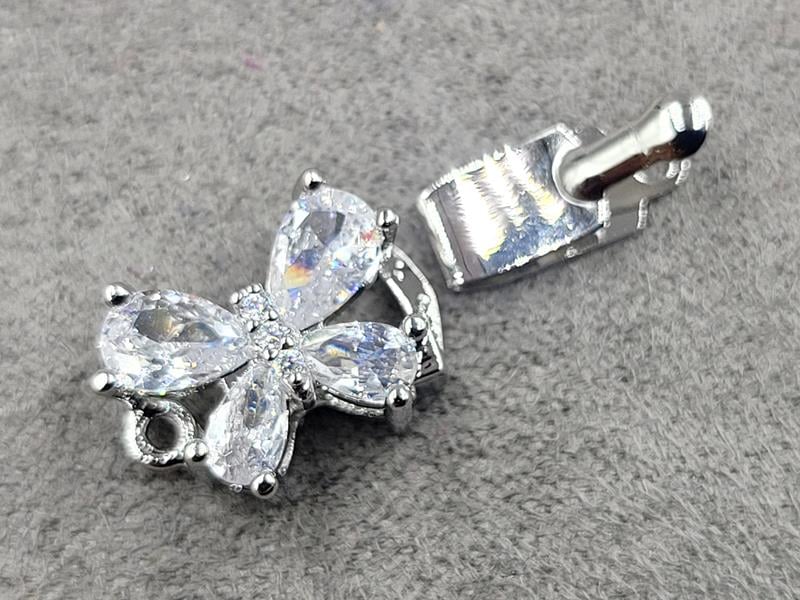 Замок 10*16 мм колір сталь (гіпоалергенний сплав)