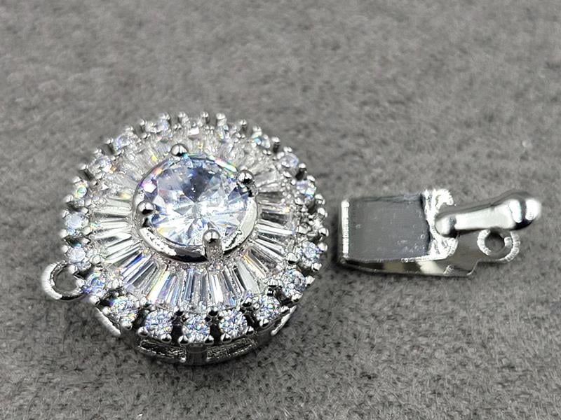 Замок 15 мм колір сталь (гіпоалергенний сплав)