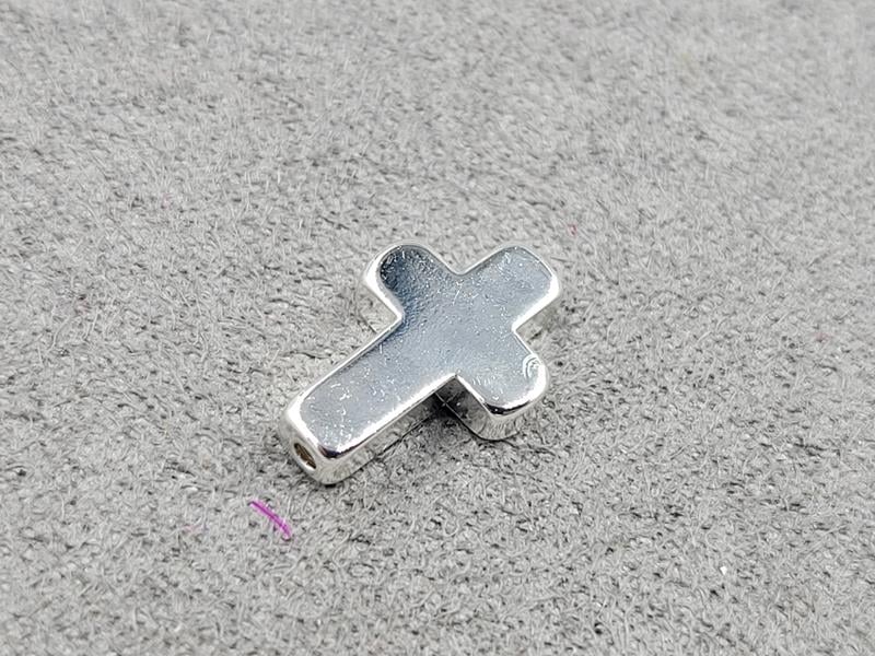 Бусина 8*12 мм колір срібло (гіпоалергений сплав)