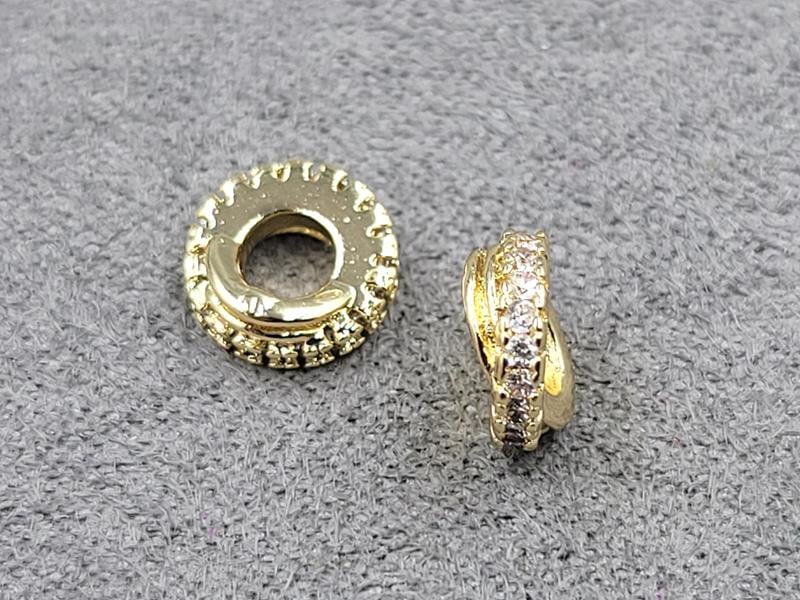 Рондель 8*3 мм колір лимонне золото ( гіпоалергений сплав)