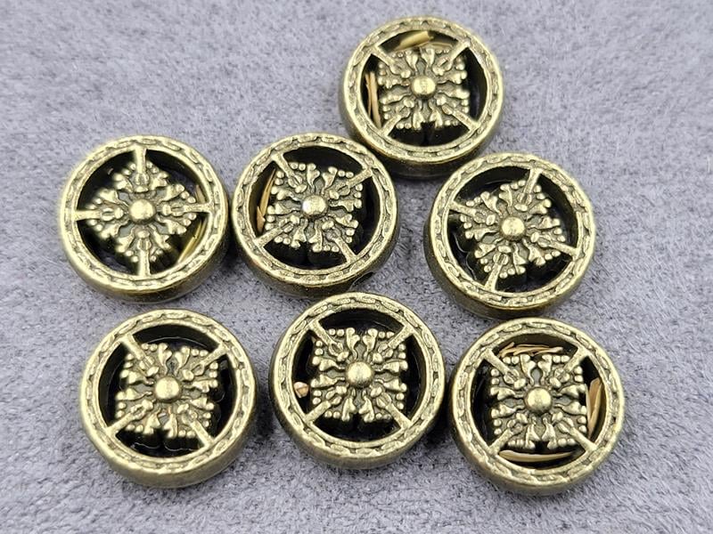 Бусина 11*4 мм 14 шт колір бронза