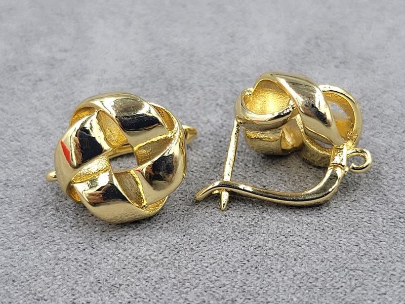 Швенза 14*16 мм колір лимонне золото (гіпоалергений сплав)