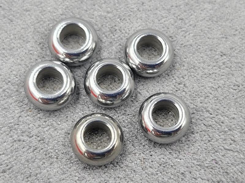 Ронделі 8*4 мм отв. 4 мм 10 штук 316L нержавіюча сталь