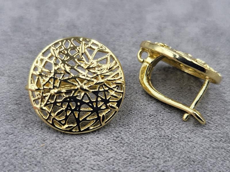 Швенза 17 мм колір лимонне золото (гіпоалергений сплав)