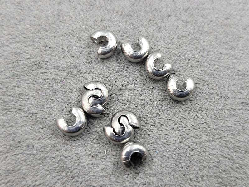 Крімпи 5 мм 20 шт нержавіюча сталь