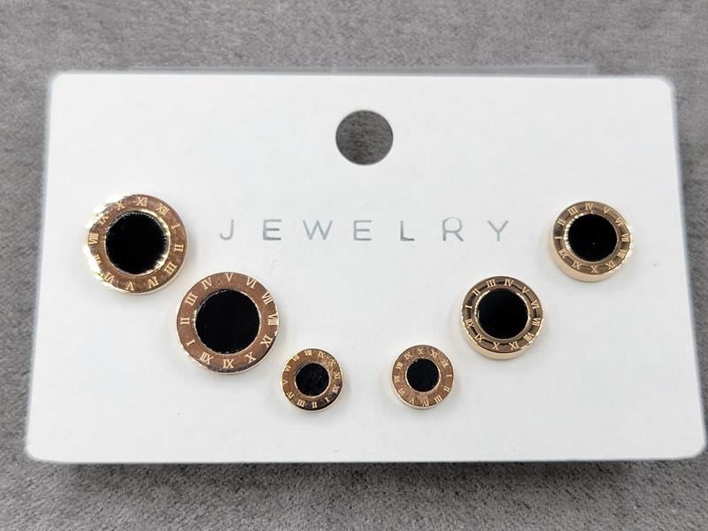 Гвоздики комплект 10+8+6 мм колір рожеве золото нержавіюча сталь