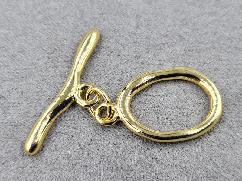 Замок тогл 14*25 мм колір лимонне золото (гіпоалергений сплав)